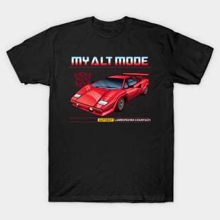 Transformers G1 Alt Mode Lamborghini Countach Sideswipe T-Shirt